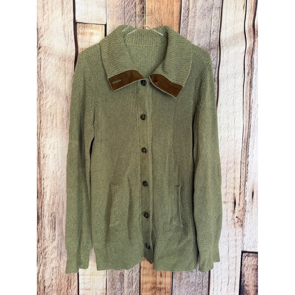 Ralph Lauren Cardigan Sweater Elbow Patches Heritage Preppy Old Money Equestrian
